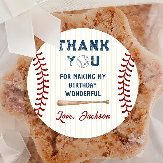 Sticker Rond Anniversaire du baseball