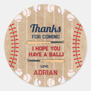 Sticker Rond Anniversaire du baseball