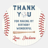 Sticker Rond Anniversaire du baseball (Devant)