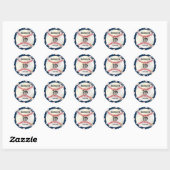 Sticker Rond Anniversaire du baseball sur do-it-yourself couleu (Feuille)