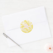 Sticker Rond Anniversaire du boho Retro Sunshine (Enveloppe)