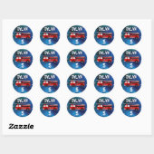 Sticker Rond Anniversaire du camion de pompiers (Feuille)