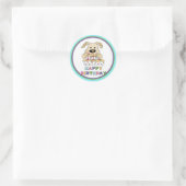 Sticker Rond Anniversaire du chien (Sac)