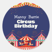 Sticker Rond Anniversaire du cirque (Devant)