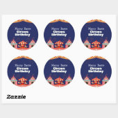 Sticker Rond Anniversaire du cirque (Feuille)