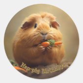 Sticker Rond Anniversaire du cochon de lait ! (Devant)