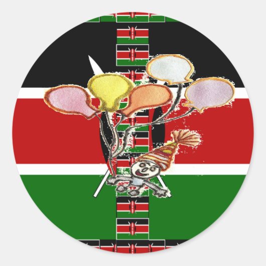 Sticker Rond anniversaire du Kenya (Devant)