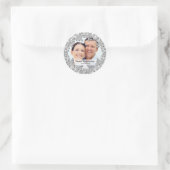 Sticker Rond Anniversaire du Mariage de diamant avec une photo (Sac)