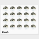 Sticker Rond Anniversaire du Mariage de script de Merci photo (Feuille)