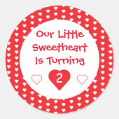 Sticker Rond Anniversaire du petit amoureux (Devant)