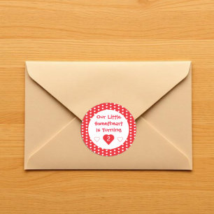 Sticker Rond Anniversaire du petit amoureux