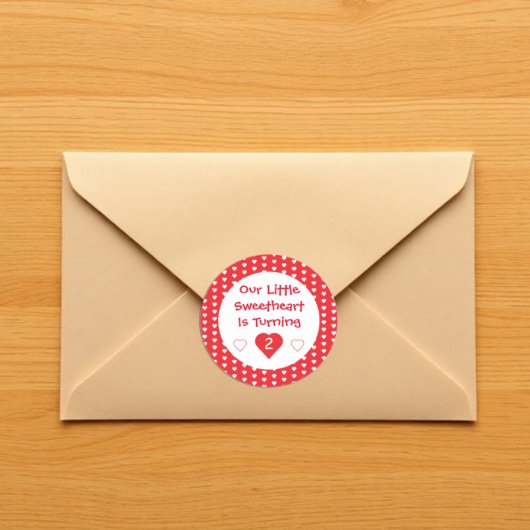 Sticker Rond Anniversaire du petit amoureux