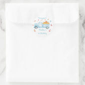 Sticker Rond Anniversaire du petit camion Citrouille (Sac)