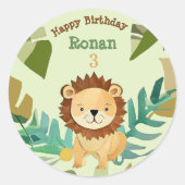 Sticker Rond Anniversaire du Prince de la Petite Jungle (Devant)