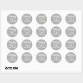 Sticker Rond Anniversaire du roi (Feuille)