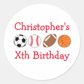 Sticker Rond Anniversaire du sport (Devant)