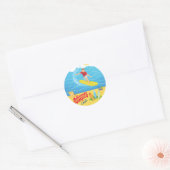 Sticker Rond Anniversaire du surf (Enveloppe)
