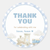Sticker Rond Anniversaire du train Tchou Tchou  (Devant)