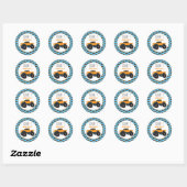 Sticker Rond Anniversaire du véhicule Monster Truck (Feuille)