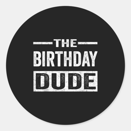 Sticker Rond Anniversaire Dude Graphic Novelty Hommes Femmes Ga (Devant)