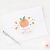 Sticker Rond Anniversaire d'une pêche douce (Enveloppe)