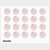 Sticker Rond Anniversaire élégant de seize ans (Feuille)