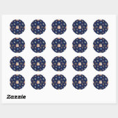 Sticker Rond Anniversaire Enfants Aventure Spatiale (Feuille)