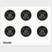 Sticker Rond anniversaire enregistrer la date modèle (Feuille)