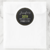Sticker Rond anniversaire enregistrer la date modèle (Sac)