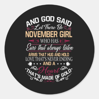 Sticker Rond Anniversaire | Et Dieu A Dit Qu'Il Y Ait Novembre