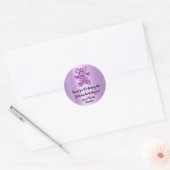 Sticker Rond Anniversaire Favoriser Parties scintillant Violet  (Enveloppe)