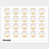 Sticker Rond Anniversaire floral d'Abee Rose (Feuille)