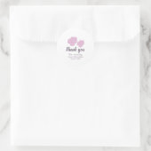 Sticker Rond Anniversaire floral rose (Sac)