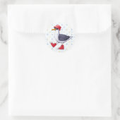 Sticker Rond Anniversaire Fun Jote Seagull Bird (Sac)