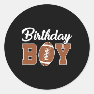 Sticker Rond Anniversaire Garçon Football Anniversaire Famille