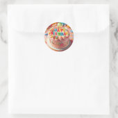 Sticker Rond anniversaire heureux (Sac)