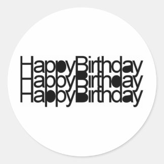 Sticker Rond anniversaire heureux