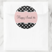 Sticker Rond Anniversaire Joyeux Sucré 16 (Sac)