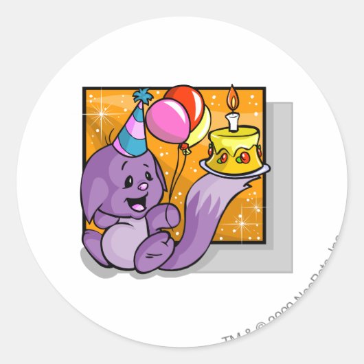 Sticker Rond Anniversaire Kacheek (Devant)