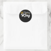 Sticker Rond Anniversaire King Royal Couronne (Sac)