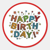 Sticker Rond Anniversaire magnifique (Devant)