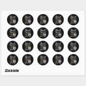 Sticker Rond Anniversaire mariage Il Y A 30 Ans (Feuille)