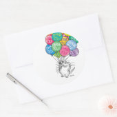 STICKER ROND ANNIVERSAIRE | MERCI D'UNE CARTE BUNCH (Enveloppe)