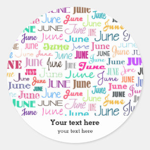 Sticker Rond Anniversaire mois juin