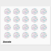 Sticker Rond Anniversaire mois mars (Feuille)