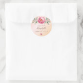 Sticker Rond Anniversaire parties scintillant rose rose rousse  (Sac)
