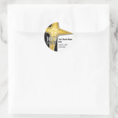 Sticker Rond Anniversaire personnalisable d'église de 100 ans (Sac)