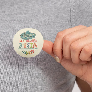 Sticker Rond Anniversaire personnalisé sur le thème 3-Esta