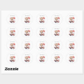 Sticker Rond Anniversaire Pilote Girafe (Feuille)