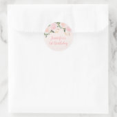 Sticker Rond Anniversaire rose (Sac)